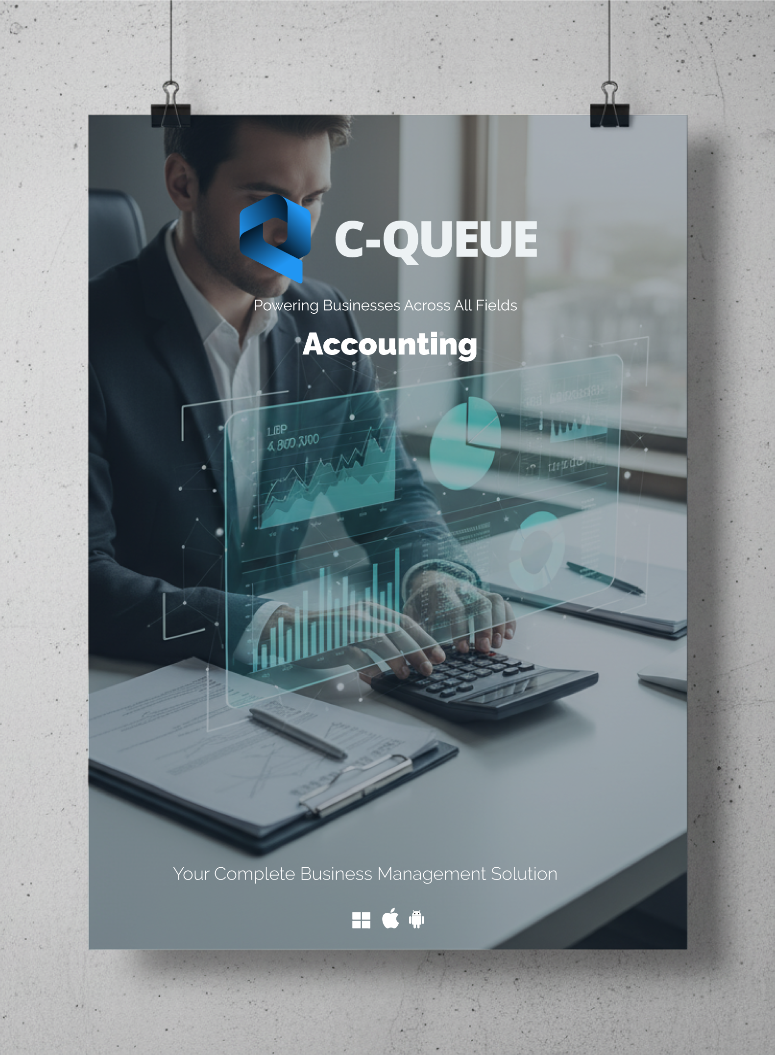 C-QUEUE Accounting Poster