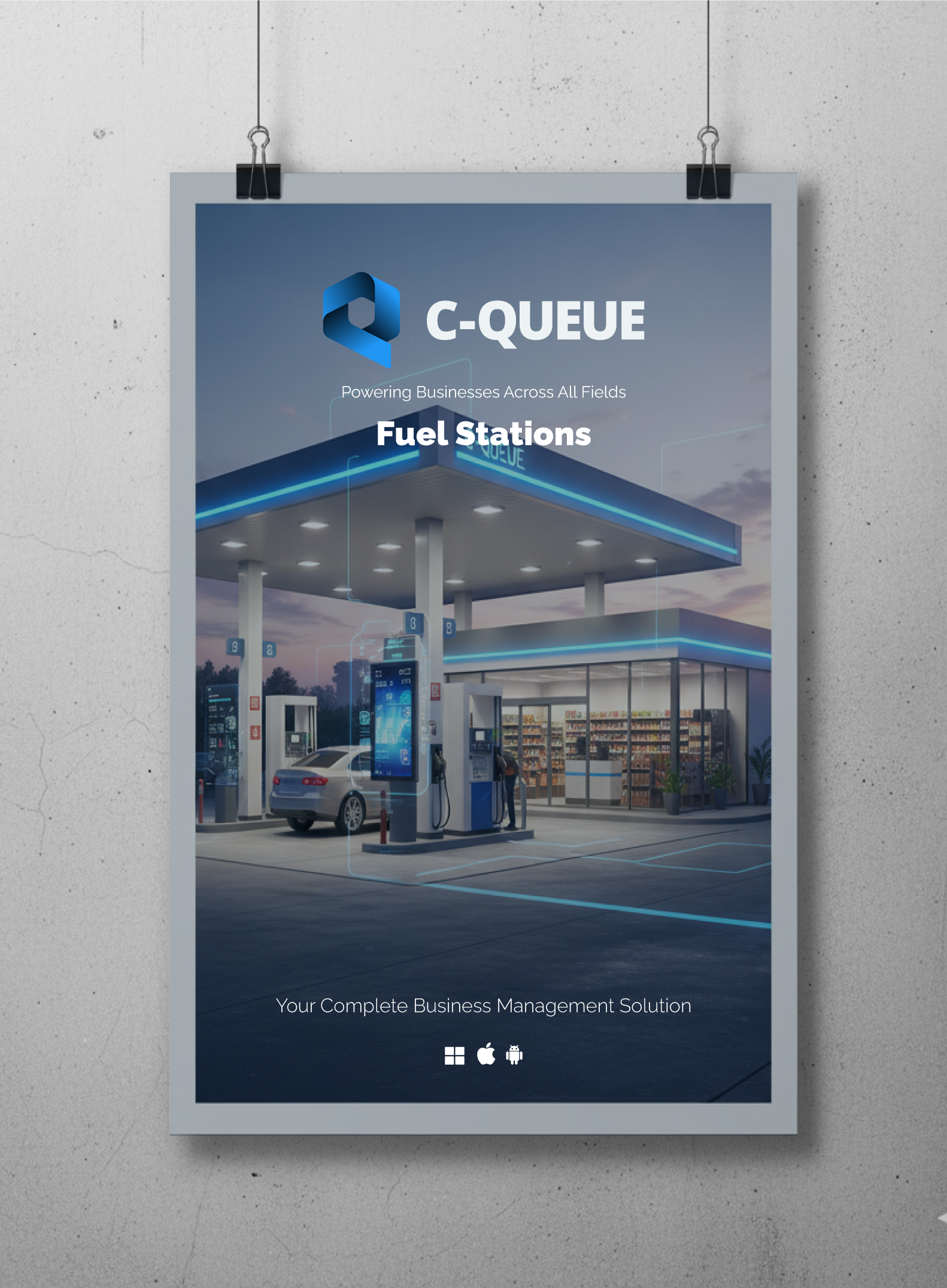 C-QUEUE Fuel Stations Poster